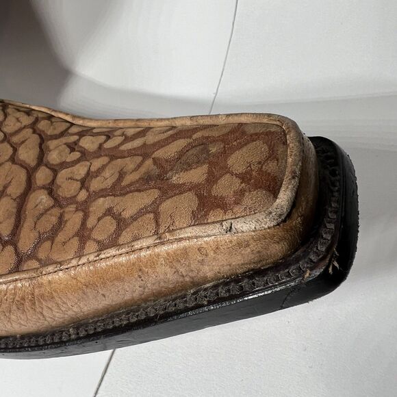 Joma Mens MEX 26 1/2 US 9 Two Tone Leather & Suede Western Cowboy Boots Brown - Picture 14 of 16